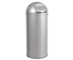 Poubelle à Trappe, 45 L, Gris Métal