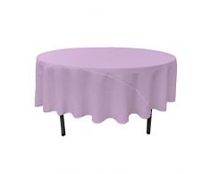 La Nappe Ronde en Lin, 228,6Â cm, Polyester, Lilas, 228.5 x 228.5 x 0.04 cm