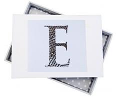 White Cotton Cards Alphabetics Initiale E Mini Album Photo, Multicolore