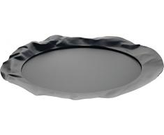 Alessi 90039 B Foix Plateau Rond en Acier ColorÃ© Ã la RÃ©sine Au Ãpoxyde, Super Black, Ã 44 Cm