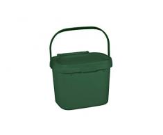 Addis Poubelle à Compost pour déchets Alimentaires, Plastique, Vert foncé, Compost Caddy