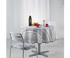 douceur dintérieur nappe ronde (0)180cm analea noir/blanc