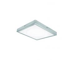LEDVANCE LUNIVE Vela | Applique / Plafonnier | Blanc & Gris | 22x22cm | 14 Watts - 680 Lumens | Blanc Chaud