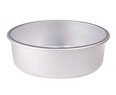 Pentole Agnelli, Moule à Tarte Conique avec Ourlet, Aluminium Hauteur 8 cm 36 cm Argent