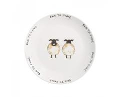 Price & Kensington Assiette en porcelaine, Porcelaine, blanc, 19 cm