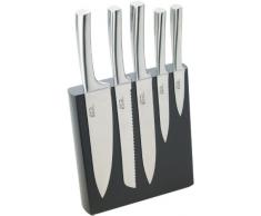 Pradel Jean Dubost 18522 Bloc MÃ©tÃ©or FaÃ§on WengÃ© + 5 Couteaux de Cuisine
