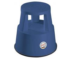 Wedo Step Tabouret à roulettes en Plastique Bleu Azur 44 cm