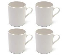 Maxwell Williams 5254346 White Basics Ensemble de tasses à café cylindrique en porcelaine