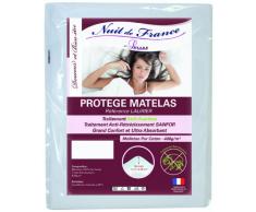 Nuit De France 329402 180/200 ProtÃ¨ge Matelas Coton Blanc 200 x 180 x 1 cm