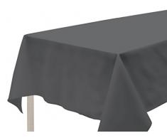 Soleil docre 818233 ALIX Nappe anti-tâches rectangle Polyester Anthracite 140 x 300 cm