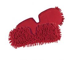 Cleanmaxx Balai Vaporisateur Flexible Rouge (Balai rÃ©versible Pratique pour Nettoyage Ã lâEau ou Ã Sec, Ersatz-Wischtuch 2er-Set