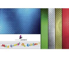 MarpaJansen 524.530-00 Feuilles pliantes en aluminium avec double face et effet miroir Multicolore 9,8 x 9,8 cm 50 feuilles