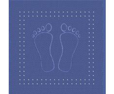 Kleine Wolke 4388720002 Tapis de Douche Foot 55x55 cm en Bleu, PVC, 20x20x5 cm