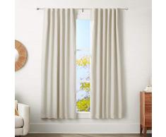 AmazonBasics Tringle Ã rideaux avec embouts ronds - 122 Ã 223 cm, diamÃ¨tre 1,6Â cm, Nickel