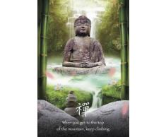 1art1 58750 Poster Bouddhisme Sagesse Bouddha Zen Lorsque To Atteints Le Sommet Continue à Grimper 91 x 61 cm