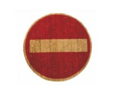 Villa dEste Home Paillasson Rond en Coco, Sens Interdit