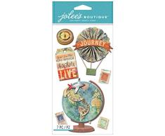 Jolees Boutique Dimensionnelle Carte de Stickers, mÃ©daillons