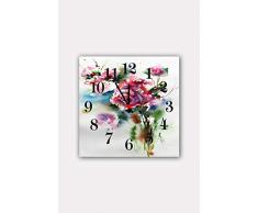 Bonamaison Horloge Murale en MDF, Multicolore, 30 x 30 cm