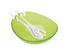 Koziol 3869102 Saladier avec Couverts Shadow 3,5l Olive/Blanc, Plastique, 29,5x32,4x11,1 cm