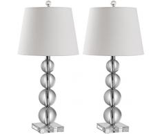 Safavieh Maria Lampe de Table en Cristal (Lot de 2), Crystal, 27 35 x 35 x 67,31 cm