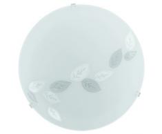 Eglo 80264 Plafonnier, Verre, E27, Blanc