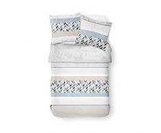 TODAY Enjoy Wagram-Parure HC3 : Housse de Couette 220x240 + 2 Taies dâOreiller 100% Coton, 57 Fils, Multicolore, 220x240 cm