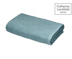 Catherine Lansfield Diamond Sculpture Serviette de Bain Bleu Sarcelle