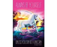 Pyramid Generic PP33650 Unicorn (Always Be Yourself) Maxi Poster, Bois Dense, Multicolore, 61 x 91,5 cm