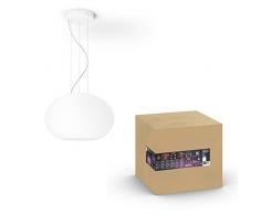 Philips Hue Blanc & Color Ambiance Suspension Flourish Blanc Compatible Bluetooth 31 W, Fonctionne avec Alexa