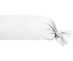 VENT DU SUD Taie de traversin, Coton, Neige, 190x43 cm