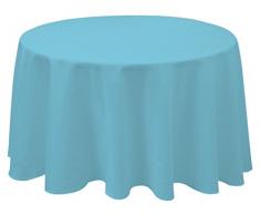 Soleil dOcre Nappe ronde antitaches 180 cm ALIX turquoise