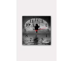 Bonamaison Horloge Murale en MDF, Multicolore, 30 x 30 cm