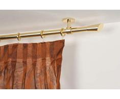 InCasa Tringle Ã Rideaux: Ã 20 mm, L. 140 cm. en Laiton Poli â Complet