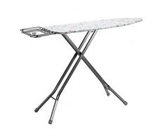 AmazonBasics Planche à repasser avec tablette et repose-fer de style H Gris 124 x 38 cm Grand modèle