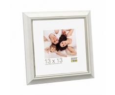 Deknudt Frames S42JF1 Cadre Photo Profil Incliné avec Filet Argenté 18 x 24 cm
