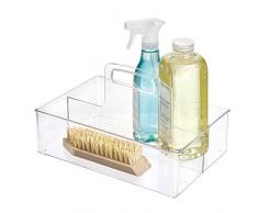 iDesign Sac de Rangement Linus pour Cuisine, Salle de Bains, Placard - Moyen, Transparent, Plastique, Clair, 30,48 x 20 x 16,8 cm