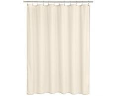 AmazonBasics Rideau de douche en polyester Tissu armurÃ© Vanille 183 x 200 cm