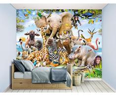 Walltastic 45255 Affiche Murale Safari dans la Jungle, Papier, Multicolore, 52,5 x 7 x 18,5 cm