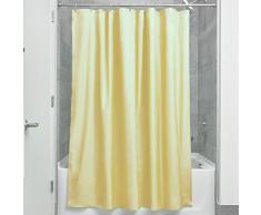 InterDesign rideau de douche tissu imperméable, 183,0 cm x 183,0 cm rideau douche en polyester, rideau textile lavable ourlet renforcé, jaune