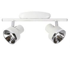 Sulion Cinecita Réglette 2 spots LED 8 W Blanc/chromé