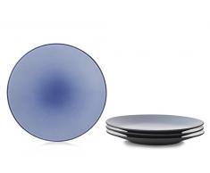 Revol RV649500 Assiette Equinoxe Plat, Porcelaine, Bleu Cirrus, 28 x 28 x 3,3 cm