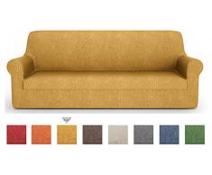 PETTI Artigiani Italiani - Housse Canapé, Housse de Canapé, Housse de Clic Clac, Housse de Canapé 2 Places, Or, Tissu Jacquard, 100% Made in Italy