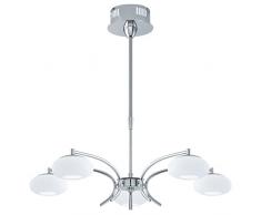 Eglo 91753 Lampe suspension à hauteur réglable, métal, intégré, blanc