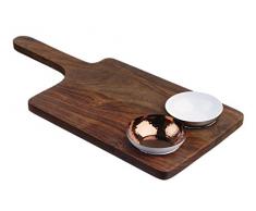 The Just Slate Company Sheesham Service Fouet et Bol de