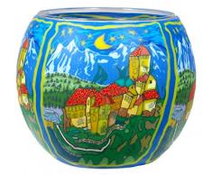 Him CC245 photophore Verre ChÃ¢teau dans Le Tyrol (Castle Tirol), Multicolore, 11x11x9 cm