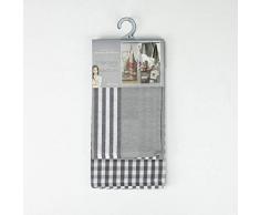 douceur dintérieur 2 torchons 50x70cm coton tisse coquette taupe