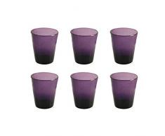 Villa dEste Home Cancun Verre à eau en verre soufflé, 1 pièce, violet