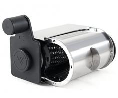 Acea 100 x 60 x 141 mm Râpe et table en plastique en acier inoxydable pour Parmesan/muscade/chocolat, argent/noir