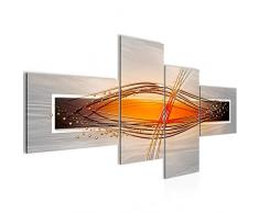 Tableau decoration murale Abstrait 150 x 60 cm - XXL Impression sur Toile Salon Appartment 4 Parties - prÃªt Ã accrocher - 103345c