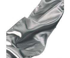 Susy Card 11091337 Chemin de Table en Tissu satinÃ© avec Fil mÃ©tallique 1,5 m (Argent)